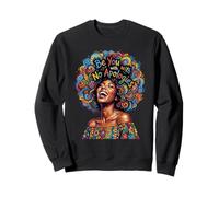 Forte Orgogliosa Donna Nera impenitente Arte Afro Africana Felpa