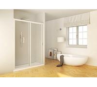 BOX CABINA DOCCIA 100X120CM ANGOLARE DOPPIA ANTA BATTENTE EASYCLEAN SALOON VETRO