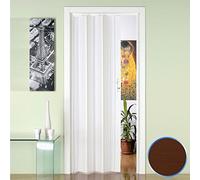 Forte Porta a Soffietto Luciana in PVC, Resistente agli urti, Riducibile, Kit completo, L88,5 x H214 cm, Noce Pastello