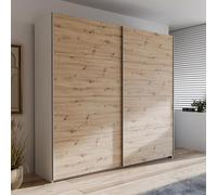 Forte Scach & MATT 2 Armadio 220 con ante sospese e asta appendiabiti, 2 ante, in legno di quercia, 220,1 cm di larghezza x 210,5 cm di altezza x 61,2 cm di profondità