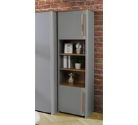 Forte SURFINIO Libreria L 2, in legno, grigio/rovere Catania, L x A x P: 58,6 x 194,3 x 41,3 cm