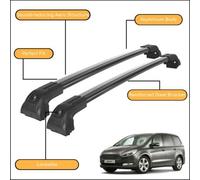 Forte Tetto Cremagliera Croce Barre Alto Carico Capacità per Ford Galaxy 2016 -