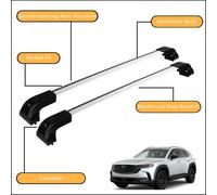 Forte Tetto Cremagliera Croce Barre per Mazda CX50 2022-Up Argento - 2