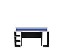 Forte TEZAUR Scrivanie per computer, in legno, bianco/nero, L x A x P: 160 x 91,1 x 72 cm