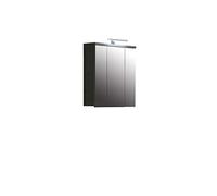 Forte Veris Pensile con 3 ante a specchio, in legno, effetto cemento grigio scuro/Old Wood Vintage, 68,1 x 68,6 x 20 cm
