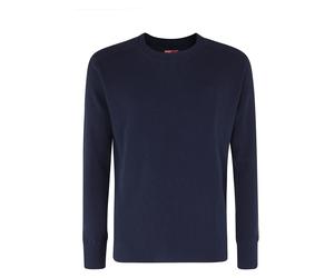 Fortela - Geremia Maglia in Jersey Waffle - - Knitwear - Uomo - Blu - L