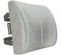 FORTEM Cuscino Lombare Sedia Ufficio, Supporto Lombare Auto, Cuscino Schiena, Schienale Sedia Ufficio Ergonomico in Memory Foam, Fodera Traspirante e Lavabile, Cinghia Regolabile, per Gaming e Lavoro