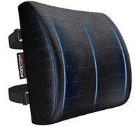 FORTEM Cuscino Lombare Sedia Ufficio, Supporto Lombare Auto, Cuscino Schiena, Schienale Sedia Ufficio Ergonomico in Memory Foam, Fodera Traspirante e Lavabile, Cinghia Regolabile, per Gaming e Lavoro