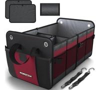 FORTEM Organizzatore Baule SUV, Contenitore Pieghevole Multi Scomparti, Accessori Auto Uomo Donna, Tessuto Oxford 1680D, Fondo Antiscivolo, Cinghie Regolabili, Coperchio Morbido (50L)