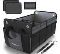 FORTEM Organizzatore Baule SUV, Contenitore Pieghevole Multi Scomparti, Accessori Auto Uomo Donna, Tessuto Oxford 1680D, Fondo Antiscivolo, Cinghie Regolabili, Coperchio Morbido (50L)
