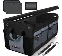 FORTEM Organizzatore Baule SUV, Contenitore Pieghevole Multi Scomparti, Accessori Auto Uomo Donna, Tessuto Oxford 1680D, Fondo Antiscivolo, Cinghie Regolabili, Coperchio Morbido (65L)