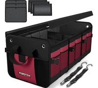 FORTEM Organizzatore Baule SUV, Contenitore Pieghevole Multi Scomparti, Accessori Auto Uomo Donna, Tessuto Oxford 1680D, Fondo Antiscivolo, Cinghie Regolabili, Coperchio Morbido (90L)