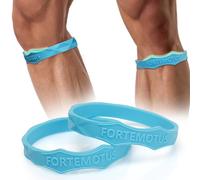 FORTEMOTUS Tutore per Ginocchio Rotuleo Silicone, 2 Pezzi Fascia Ginocchio per Tendinite Della Rotula, Fitness, Sport, Corsa, Azzurro, S&M