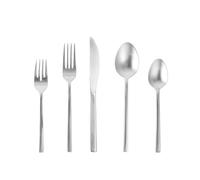 Fortessa Arezzo 1810 Stainless Steel Flatware 20 Piece Place Setting Service for 4 Brushed Stainless Steel 5PPS165BR20PC