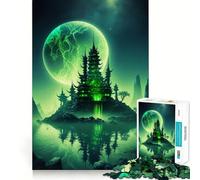 Fortezza al neon per adulti, puzzle da 1000 pezzi, gioco stimolante per il tempo libero, taglio preciso, oggetto da collezione (38x26cm)