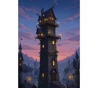 Fortezza città Puzzle 70 Pezzi per Adulti e Ragazzi, Puzzles Classico, Puzzle Adulti 70 pezzi Notte, Decorazione Casa, Idea Regalo Creativa e Divertente, Intrattenimento Antistress 35x25cm