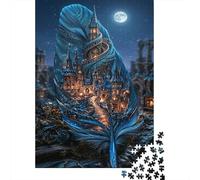 Fortezza delle piumePuzzle 1000 Pezzi Cartone Spesso Allenamento Cognitivo Cielo notturno stellato Anziani, Tempo Libero, Relax Mentale 70x50cm/1000pcs