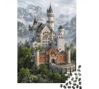 Fortezza di NeuschwansteinPuzzle 1000 Pezzi Cartone Spesso Per Anziani Baviera Allenamento Cognitivo Miglioramento Memoria, Tempo Libero, Regalo Nonni 70x50cm/1000pcs