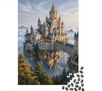 Fortezza galleggiantePuzzle Da 1000 Pezzi Cartone Spesso Fantasy Fortezza di NeuschwansteinFai Da Te Per Anziani Allenamento Cognitivo, Tempo Libero, Legame Familiare 38x26cm/1000pcs