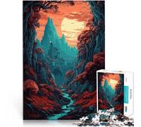 Fortezza incantata puzzle 1000 pezzi per adulti Aiuta il cervello ad allenare i giocattoli che creano dipendenza per coltivare la pazienza decorazione murale 38x26cm