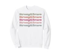 Forti e Coraggiosi retrò Vintage, Uomini, Donne, Bambini, Ragazzi e Ragazze Felpa