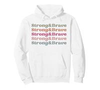 Forti e Coraggiosi retrò Vintage, Uomini, Donne, Bambini, Ragazzi e Ragazze Felpa con Cappuccio