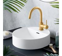 Fortis Brera Large rubinetto lavabo con bocca orientabile, 78205002BG, Brera oro spazzolato [Rubinetteria Bagno > Rubinetteria Lavabo]