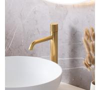 Fortis Bria Grip Extra Large rubinetto lavabo con corpo del rubinetto rialzato, 3G20502BG, Bria Grip oro spazzolato [Rubinetteria Bagno > Rubinetteria Lavabo]