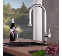 Fortis Milano extend rubinetto da cucina con 2 tipi di getto, orientabile, bocca estraibile, 9059100PC, Milano cromo [Rubinetteria da Cucina > Rubinetti da Cucina]
