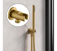 Fortis presa d'acqua con supporto doccetta, metallo, rotonda, 5358000BG, Universal oro spazzolato [Rubinetteria Bagno > Prese d‘Acqua]