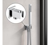 Fortis presa d'acqua con supporto doccetta, metallo, squadrato, 5358001PC, Universal cromo [Rubinetteria Bagno > Gomito di collegamento a parete]