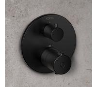 Fortis round NUOVO termostatico per 2 uscite, per corpo incasso Toya, 78691THMB, Brera; Brera Grip; Bria; Fiera; Lica; Lica Sense; Mosa; Nolo; Toya nero opaco [Rubinetteria Bagno > Rubinetteria Doccia