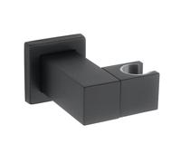 Fortis Scala supporto doccetta mobile, metallo, squadrato, 5318501MB, Universal nero opaco [Rubinetteria Bagno > Doccette / Supporti]