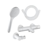 Fortis set vasca con termostatico, doccetta con 1 getto, asta saliscendi, supporto doccetta, flessibile doccetta, 78111THMW+5318500MW+53162125MW+15505MW, Brera bianco opaco [Rubinetteria Bagno > Rubin
