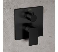 Fortis square NUOVO miscelatore vasca monocomando per 2 uscite, per corpo incasso Toya, 8469100BB, Scala; Toya; Zola nero spazzolato [Rubinetteria Bagno > Rubinetteria Vasca]