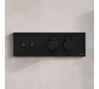 Fortis termostatico, 2 uscite, installazione orizzontale, per corpo incasso Blocco, 50712THBB, Blocco nero spazzolato [Rubinetteria Bagno > Rubinetteria Doccia]