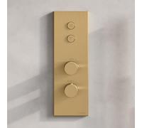 Fortis termostatico, 2 uscite, installazione verticale, per corpo incasso Blocco, 50722THBG, Blocco oro spazzolato [Rubinetteria Bagno > Rubinetteria Doccia]