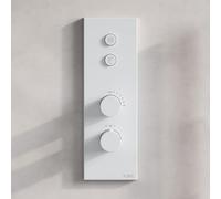 Fortis termostatico, 2 uscite, installazione verticale, per corpo incasso Blocco, 50722THMW, Blocco bianco opaco [Rubinetteria Bagno > Rubinetteria Doccia]