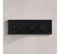 Fortis termostatico, 3 uscite, installazione orizzontale, per corpo incasso Blocco, 50713THBB, Blocco nero spazzolato [Rubinetteria Bagno > Rubinetteria Doccia]