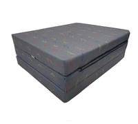 FORTISLINE - Materasso pieghevole 180 x 65 x 7 cm - 3 pezzi - Materasso per ospiti H2 - Pieghevole - Letto da campeggio - Lavabile - Pieghevole - Materasso da viaggio - Materasso in schiuma