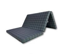 FORTISLINE - Materasso pieghevole 195 x 120 x 8 cm - 3 pezzi - Materasso per ospiti H2 - Pieghevole - Letto da campeggio - Rivestimento lavabile - Pieghevole per adulti - Materasso da viaggio -