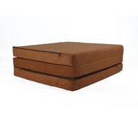 FORTISLINE - Materasso Pieghevole 195 x 60 x 9 cm - 3 Pezzi - H2 per Ospiti - Letto da Campeggio - Lavabile - da Viaggio - in Schiuma