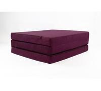 FORTISLINE Materasso pieghevole, 195 x 60 x 9 cm, pieghevole in 3 parti, H2 per ospiti, letto da campeggio, fodera lavabile, per adulti, materasso da viaggio