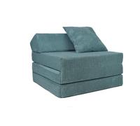 FORTISLINE - Materasso pieghevole 200 x 70 x 10 cm con testiera e cuscino - Letto per gli ospiti pieghevole per camera dei bambini e campeggio materasso in schiuma - Materasso pieghevole portatile