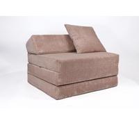 FORTISLINE - Materasso pieghevole 200 x 70 x 10 cm con testiera e cuscino - Letto per gli ospiti pieghevole per camera dei bambini e campeggio materasso in schiuma - Materasso pieghevole portatile