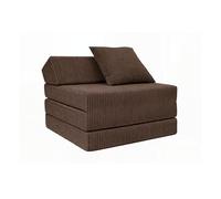 FORTISLINE - Materasso pieghevole 200 x 70 x 10 cm con testiera e cuscino - Letto per gli ospiti pieghevole per camera dei bambini e campeggio materasso in schiuma - Materasso pieghevole portatile