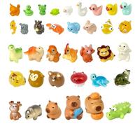 Fortivae Animali in Resina, 36 Pcs Piccoli Animali in Miniatura, Animal Resin Figures, per Micro Fata Fiocchi Decorazione Giardino Micro Paesaggio, Accessori Paesaggistici