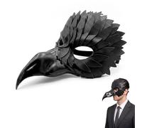 Fortivae Elegante Maschera per Uccelli, Maschera Semi Facciale, per Uomini e Donne, Accessori per Costumi Gotici, Halloween, Balli in Maschera di Carnevale