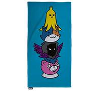 Fortnite Asciugamano ufficiale | Peely, Meowscles, Raven and Cuddle Team Leader | 100% cotone super morbido, perfetto per la casa, la spiaggia e la piscina, 140 x 70 cm