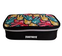 COMIX - Astuccio Ovale, Astuccio Scuola per Bambini e Ragazzi, Ideale per Riporre la Cancelleria, con Pratica Chiusura a Zip, 7x22x9,5 cm, Nero
